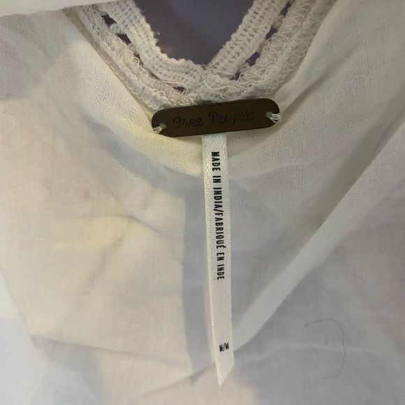 Free People High Neck Embroidered Cream Dress - Picture 5 of 6